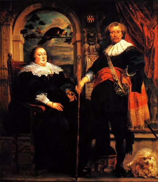 Govaert van Surpele and his wife, 1639 - 雅各布·乔登斯