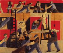 The Builders - Jacob Lawrence