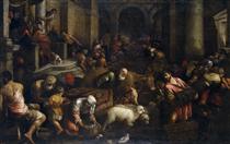 Expulsion of the Merchants from the Temple - Jacopo Bassano