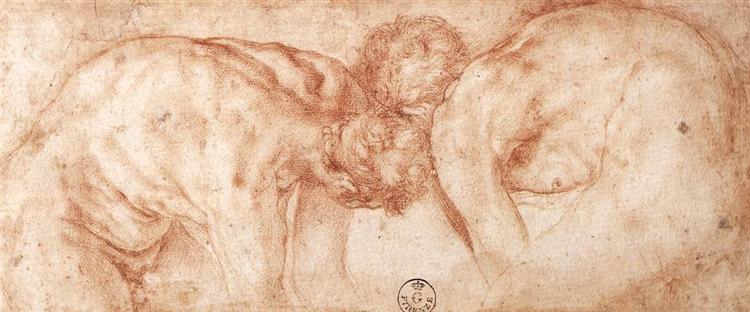 Двоє оголених. Порівняння, c.1535 - Джакопо Понтормо