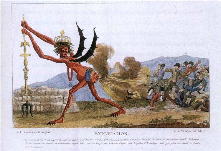 Карикатура на английское правительство, 1793 - Жак Луи Давид