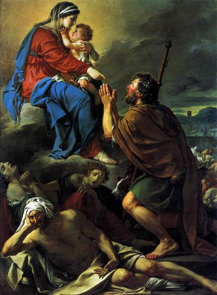 Св. Рох молит Деву Марию о прекращении чумы, 1780 - Жак Луи Давид