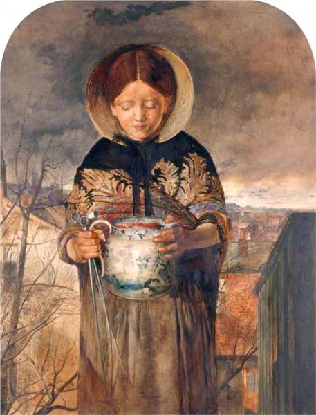 Girl with a Jug of Ale and Pipes, 1856 - Джеймс Кемпбел