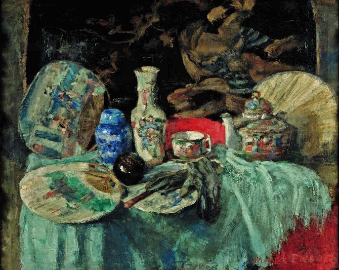 Chinese Porcelain with Fans, 1880 - James Ensor