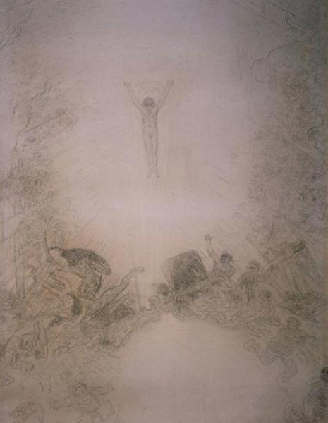 Christ Rising Up to Heaven, 1885 - Джеймс Энсор