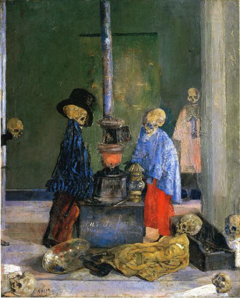 Skeletons Trying to Warm Themselves, 1889 - James Ensor