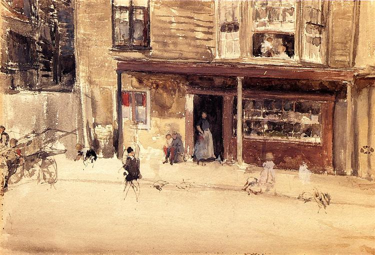 The Shop - An Exterior, c.1883 - c.1885 - Джеймс Эббот Макнил Уистлер