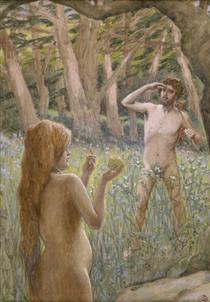 Adam Is Tempted by Eve - James Tissot