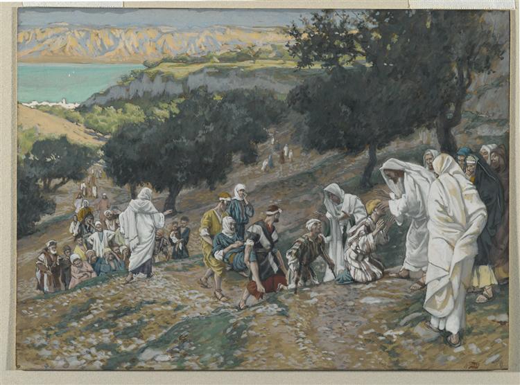 Jesus Heals the Blind and Lame on the Mountain - James Tissot