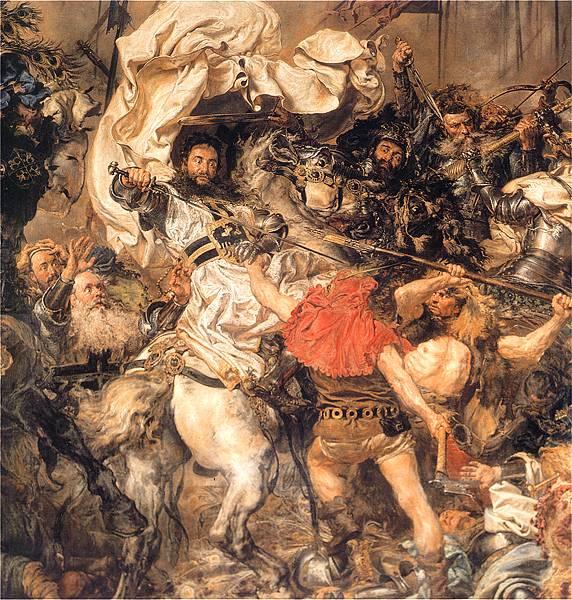 Грюнвальдська битва, смерть великого магістра Ульріха фон Юнгінгена (деталь) - Ян Матейко