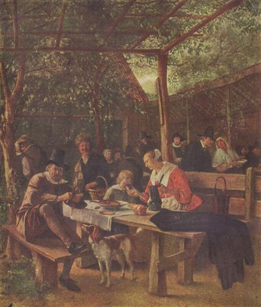 Pub garden, c.1661 - 1663 - Ян Стен