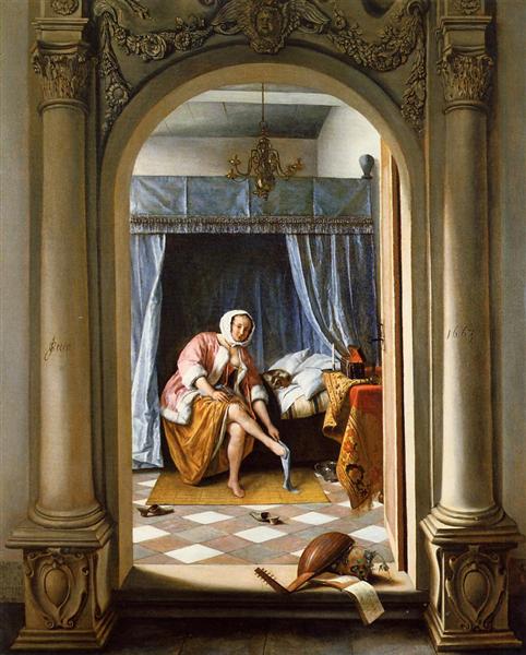 Woman at Her Toilet, 1663 - Ян Стен