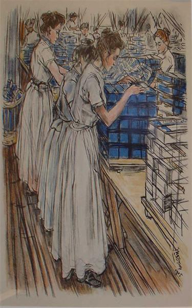 Candle factory, c.1905 - Jan Toorop