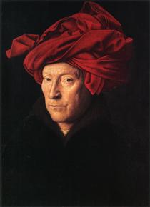 Портрет людини в червоному тюрбані - Ян ван Ейк