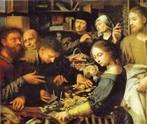 Jesus Summons Matthew to Leave the Tax Office - Ян ван Хемессен