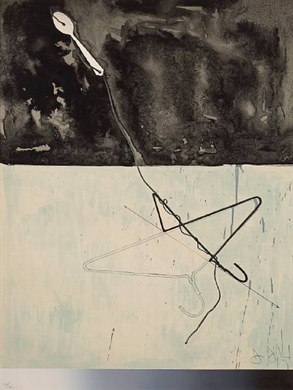 Coat Hanger and Spoon (from Fragment - According to What), 1971 - Джаспер Джонс