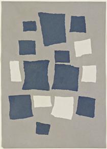 Collage with Squares Arranged According to the Laws of Chance - Jean Arp