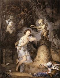 Image of Cupid Unfastening the Girdle of Venus, 1788 (oil on