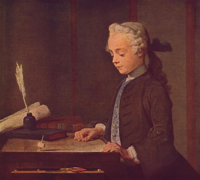 Boy With A Top, C.1735 - Jean-Baptiste-Simeon Chardin - WikiArt.org