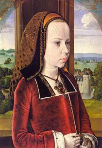 Portrait of Margaret of Austria (Portrait of a Young Princess) - Meister von Moulins