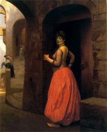 Woman from Cairo Smoking a Cigarette - Жан-Леон Жером