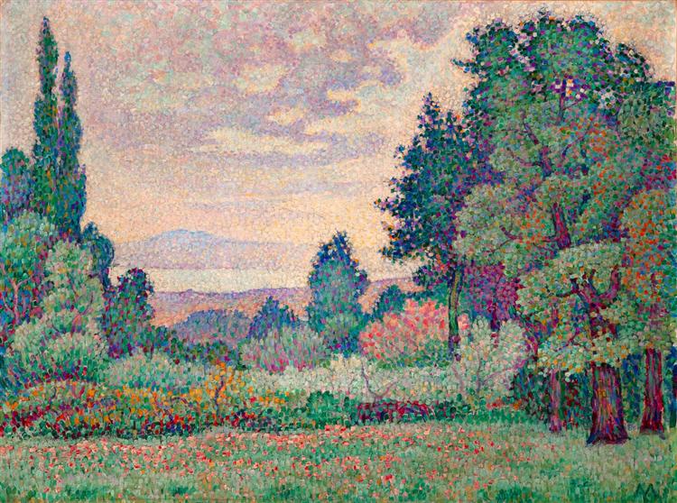 Paysage aux deux Cyprés, 1905 - Jean Metzinger