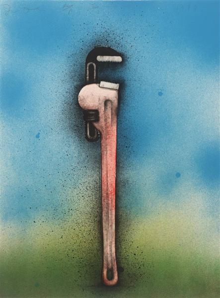 Big Red Wrench in a Landscape, 1973 - Jim Dine