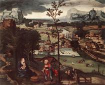 Landscape with the Rest on the Flight - Joachim Patinier
