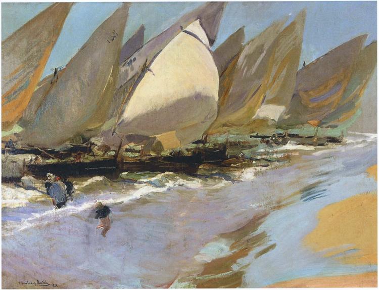 Fishing Boats, 1915 - Joaquin Sorolla