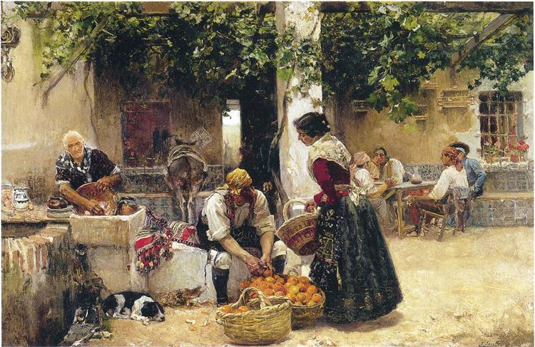 Orange seller, 1891 - Хоакин Соролья