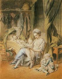 The Happy Mother - Johann Anton de Peters