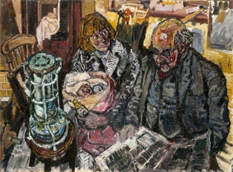 A Carlisle City Councillor with Jean and David Bratby, 1955 - Джон Бретби