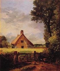 A Cottage in a Cornfield - Джон Констебл