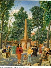 Monument in the Plaza, New York - John French Sloan