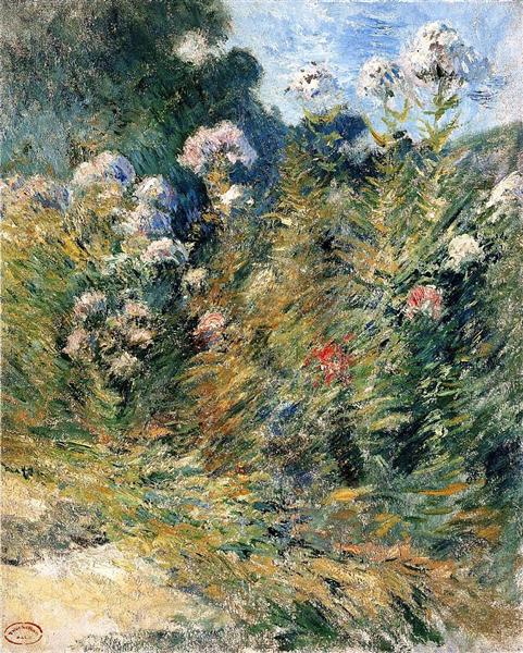 Flower Garden, c.1890 - c.1895 - Джон Генри Твахтман (Tуоктмен)