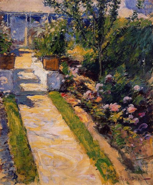 In the Garden, c.1895 - c.1900 - Джон Генрі Твахтман (Tуоктмен)