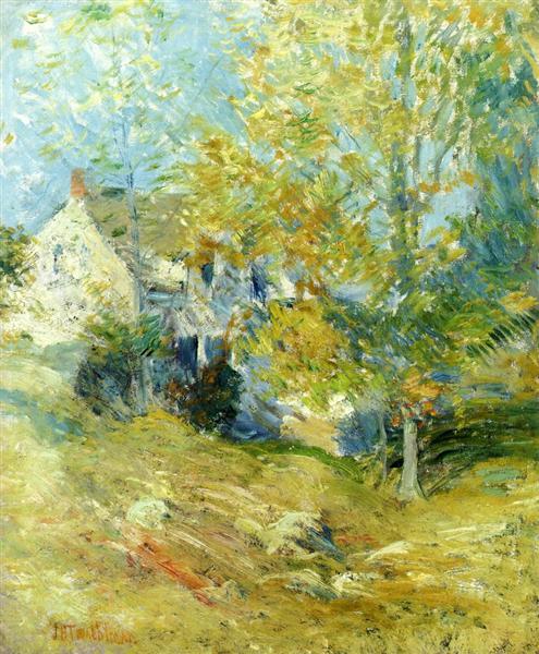 The Artist's House through the Trees (also known as Autumn Afternoon), c.1894 - c.1895 - Джон Генрі Твахтман (Tуоктмен)