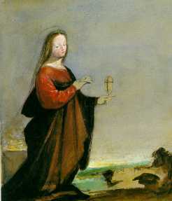 Mary Magdalene after Fra Bartolommeo, 1845 - Джон Раскін
