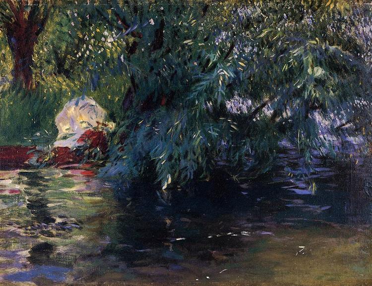 A Backwater, Calcot Mill near Reading, 1888 - John Singer Sargent