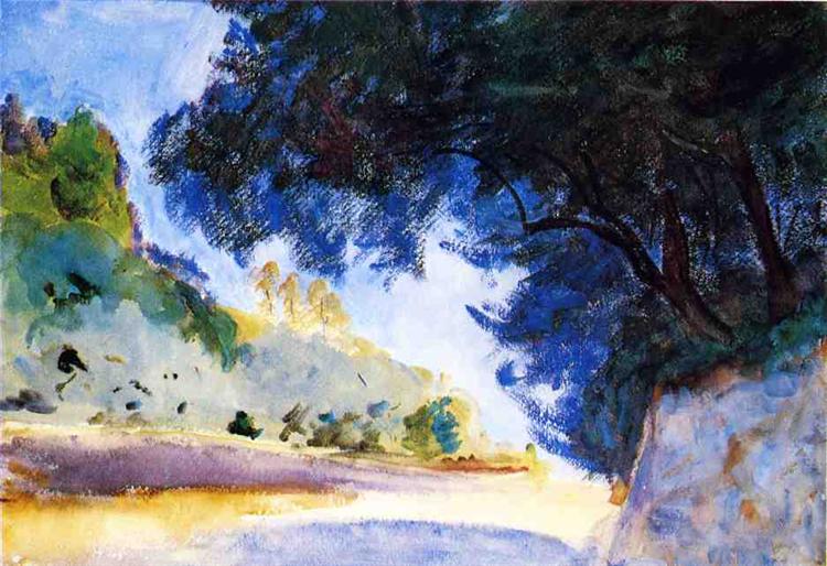 Landscape, Olive Trees, Corfu, 1909 - Джон Сінгер Сарджент