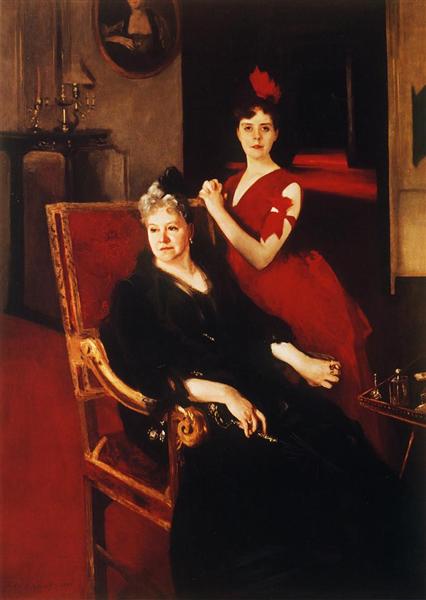 Mrs. Edward Burckhardt and her Daughter Louise, 1885 - 薩金特