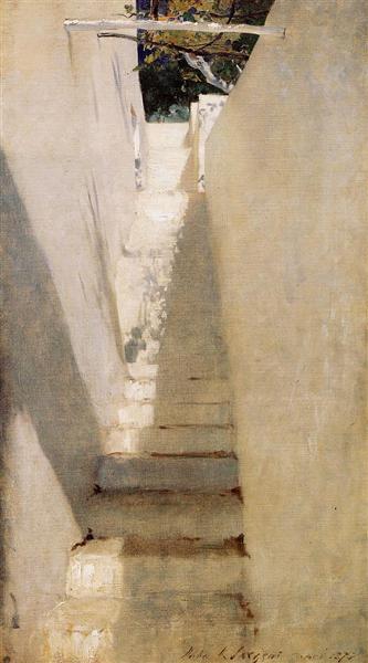 Staircase in Capri, 1878 - 薩金特