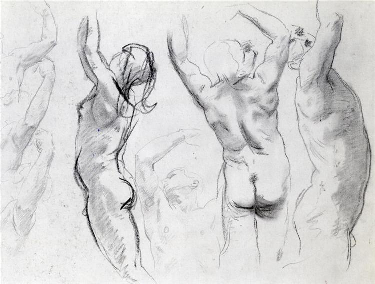 Studies of a Nude Youth - Джон Сінгер Сарджент