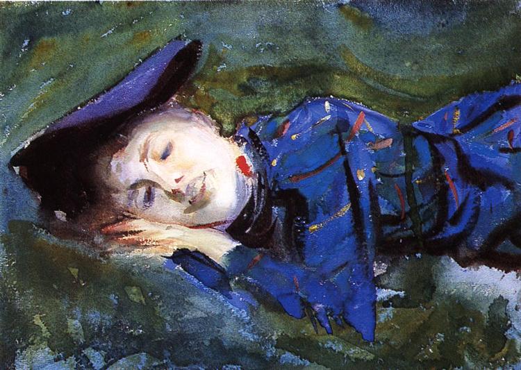 Violet Resting on the Grass, 1889 - Джон Сингер Сарджент