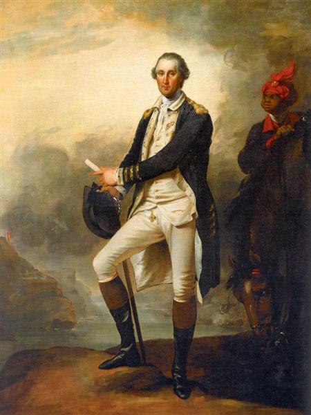 Portrait of George Washington and William 'Billy' Lee, 1780 - Джон Трамбулл
