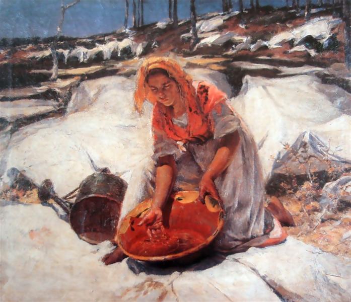 Dying the clothes, 1905 - Jose Malhoa