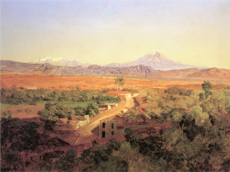 El Popocatépetl y el Iztaccíhuatl - Хосе Мария Веласко