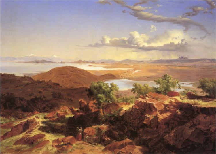 Valle de México desde el cerro de Santa Isabel, 1882 - Хосе Мария Веласко