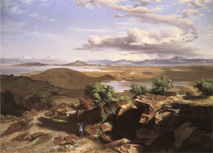 Valle de México desde el cerro de Santa Isabel, 1892 - Хосе Мария Веласко