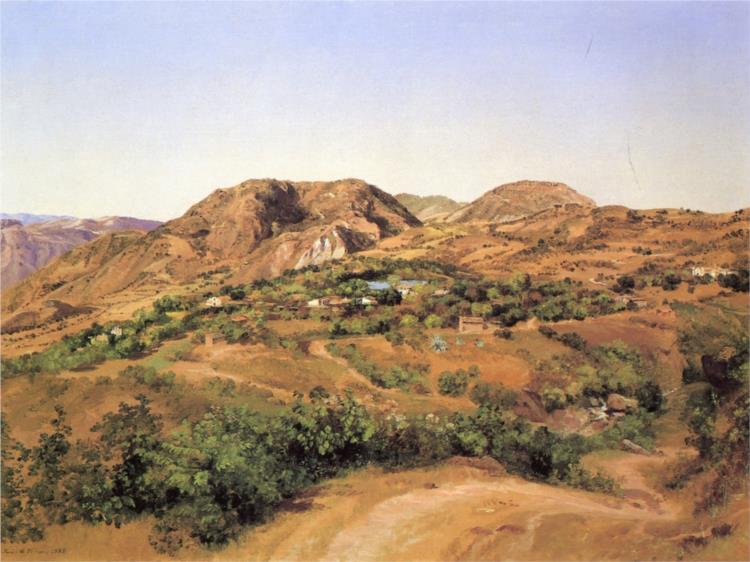 Vista de Guelatao, 1887 - Хосе Мария Веласко